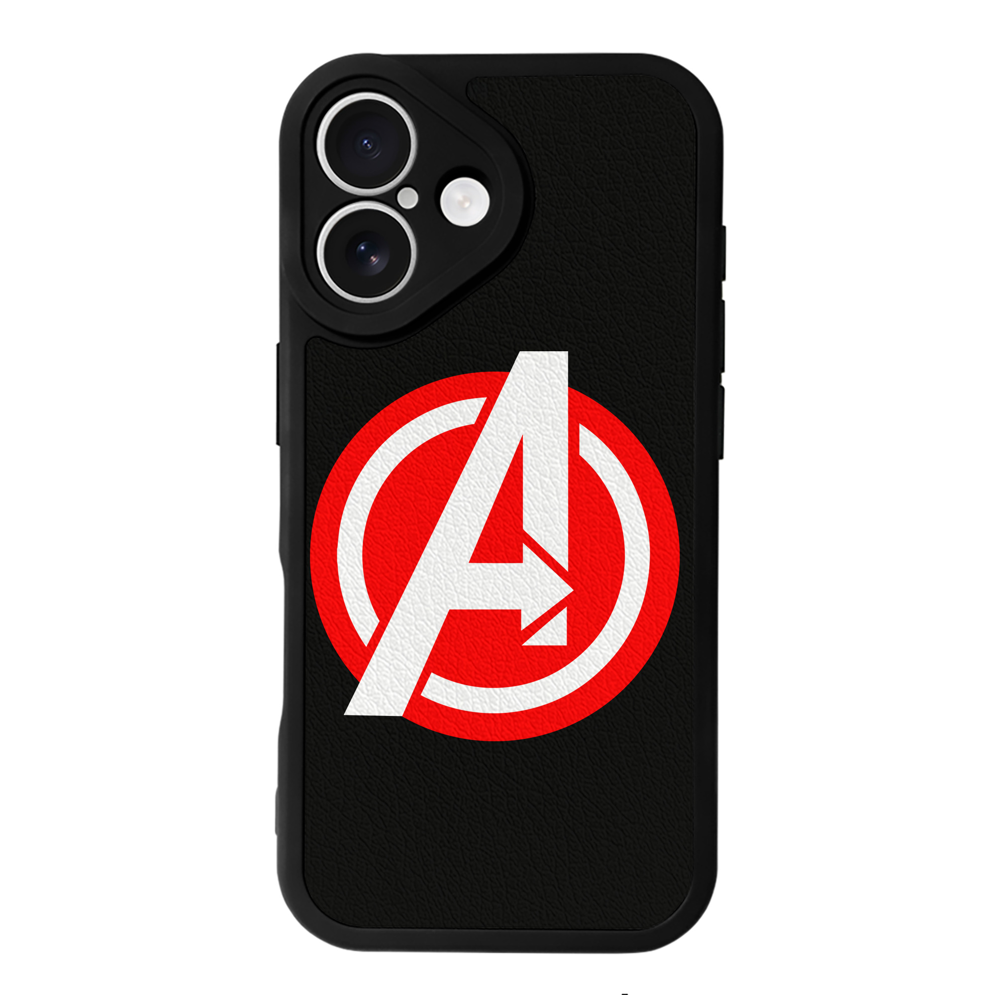 （画像用） アベンジャーズ The Avengers 【iPhone 16シリーズ対応】シリコンスマホケース（レザー調） 材質：シリコン